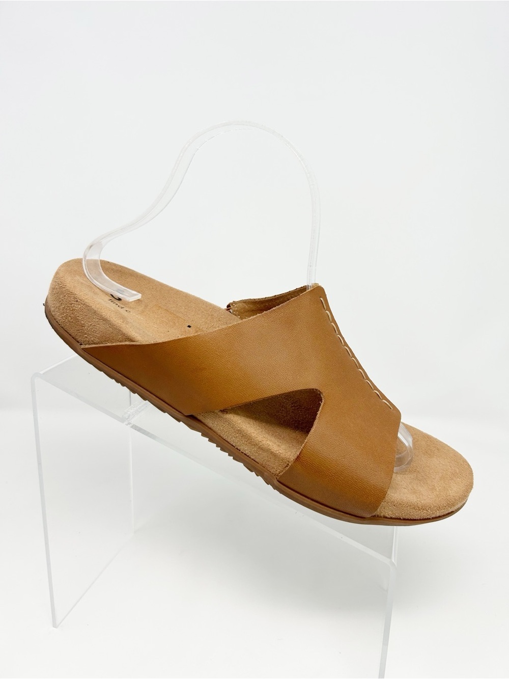 SoftWalk Beverly Slide Sandals Camel Brown Comfort Wedge Cushioned Size 10.5